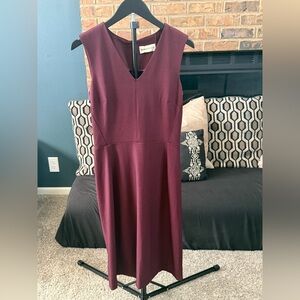 MM Lafleur Burgundy Midi Dress